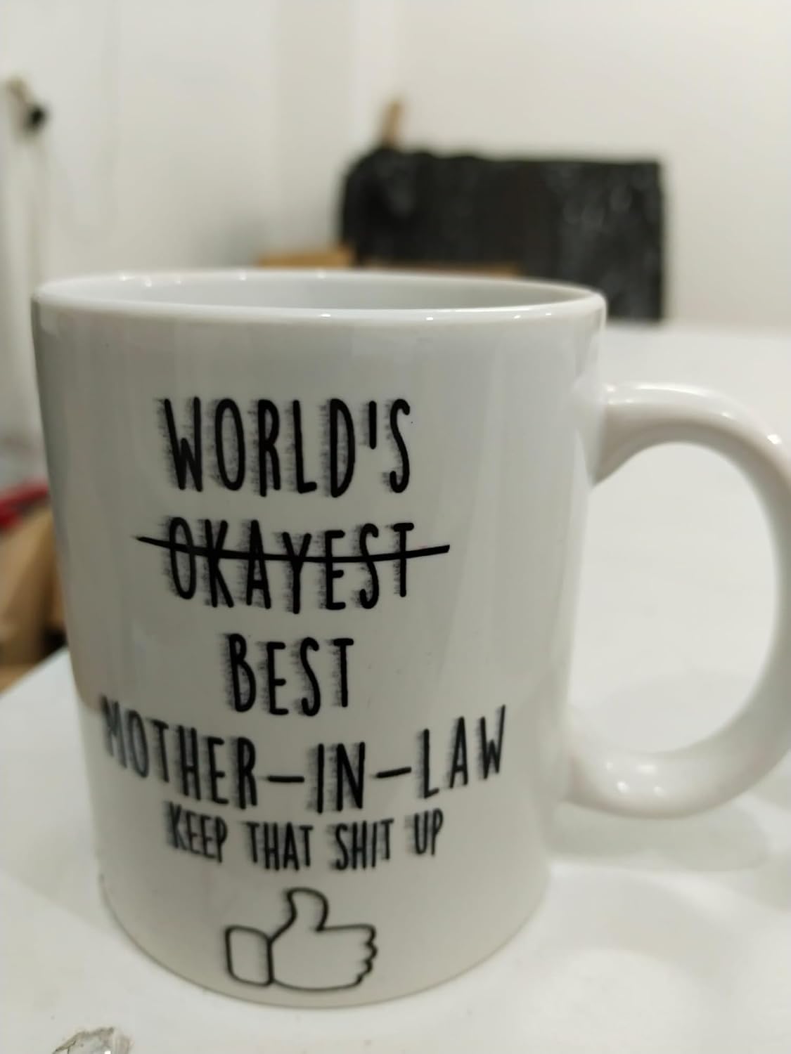 Dünyanın En İyi Kayınvalide Kupası - Komik World's Best Mother in Law Seramik Bardak 325ml