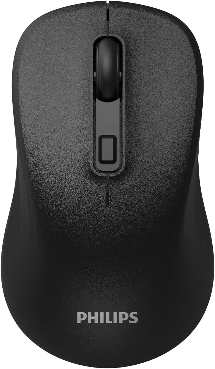 SPK7538 Kablosuz Mouse, 2.4 GHz + Bluetooth 3.0/5.2, 800/1200/1600 DPI, Sessiz Tıklama, 5 Tuş, 3 Milyon Tıklama, 62g, Windows Android macOS Uyumlu, Siyah