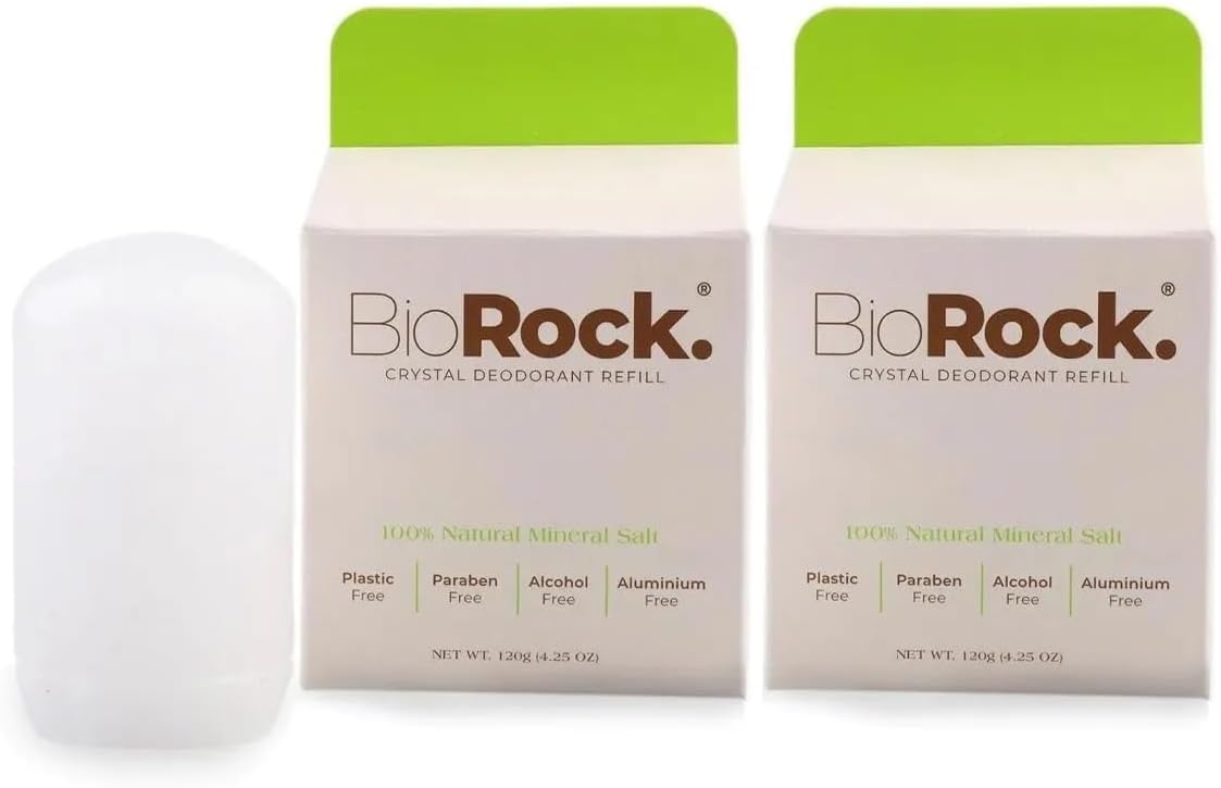 BİOROCK Sürdürülebilir Doğal Ter Kokusu Karşıtı Kristal 2'li