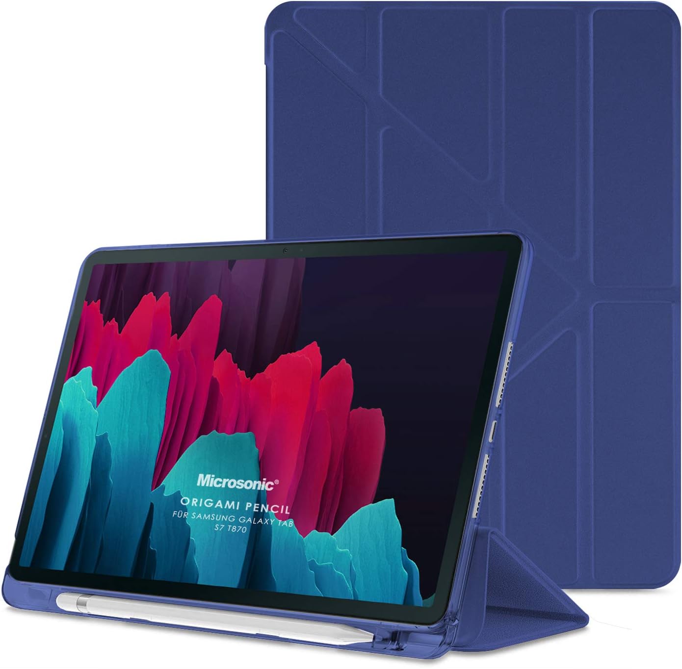 Samsung Galaxy Tab S10 FE için Kılıf Origami Pencil Lacivert [Galaxy Tab S10 FE X520 ile Uyumlu Kılıf - Lacivert]