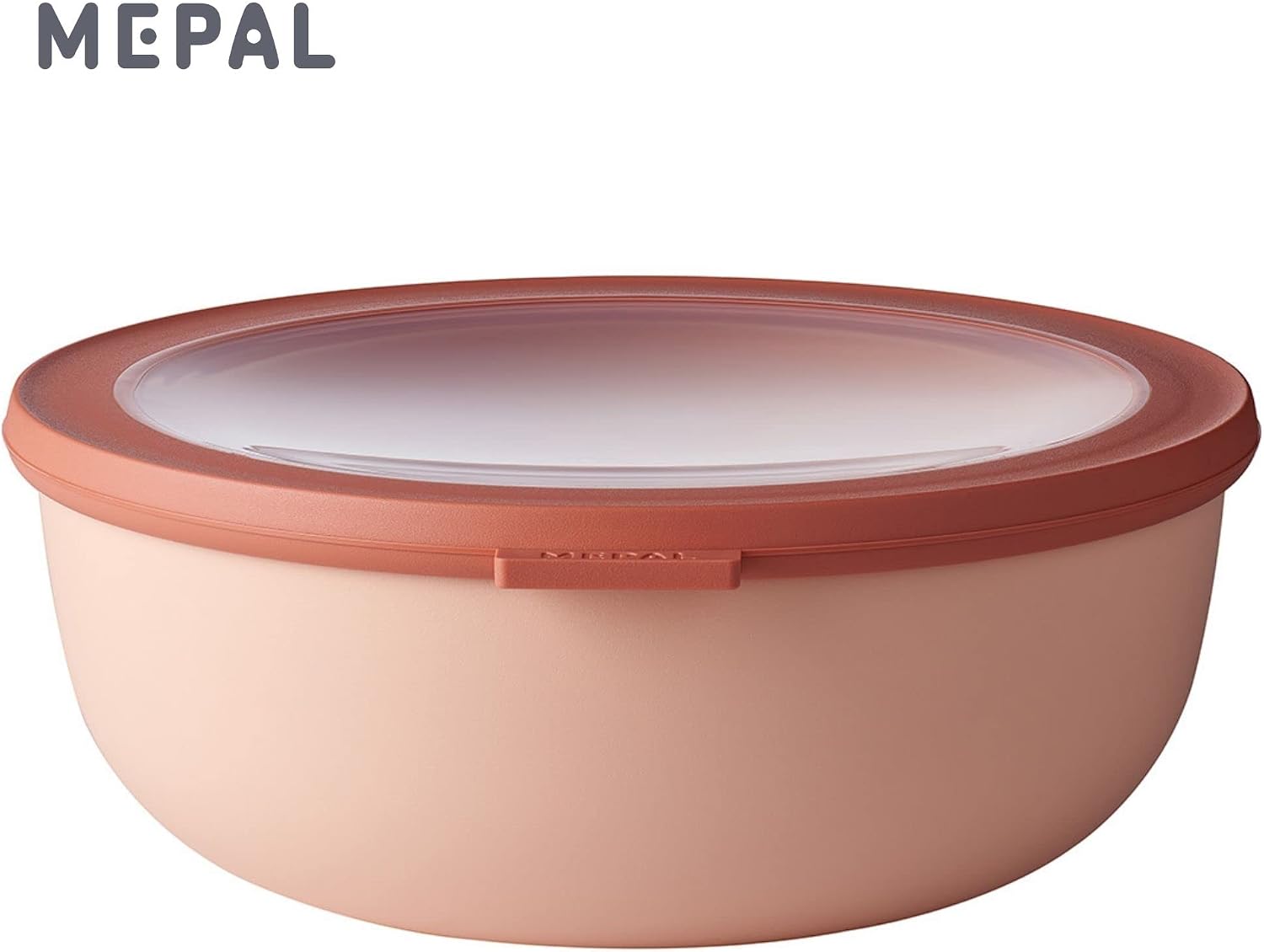 Cirqula çok amaçlı kase yuvarlak Nordic Blush – 2250 ml – Saklama kutusu, buzdolabı kutusu, derin dondurucu, mikrodalga fırın kabı ve kapaklı servis kasesi olarak kullanılabilir