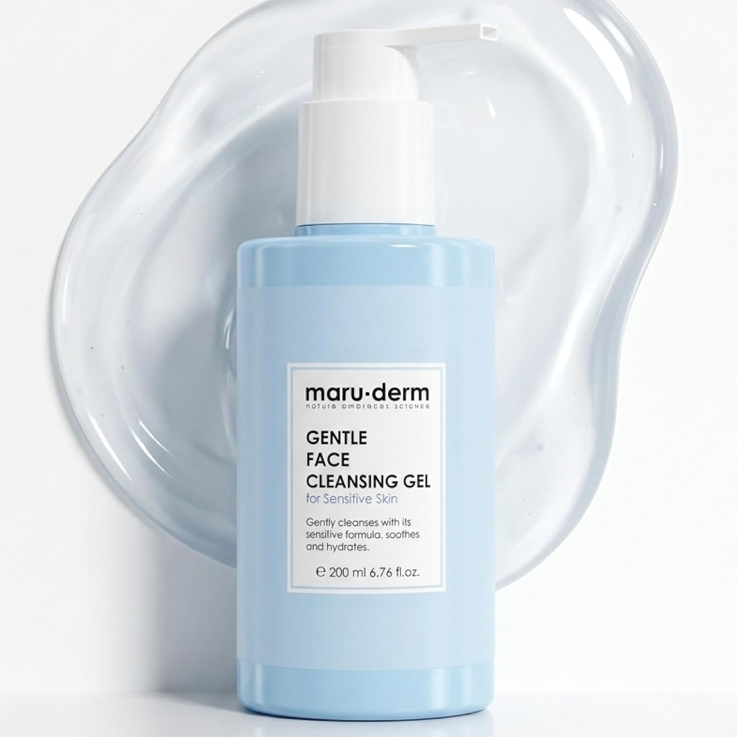 Maruderm Hassas ve Atopiye Eğilimli Ciltler İçin Yüz Temizleme Jeli – Nazik Arındırıcı Nem Destekli Temizleyici, Papatya & Aloe Vera ile, 200 ML