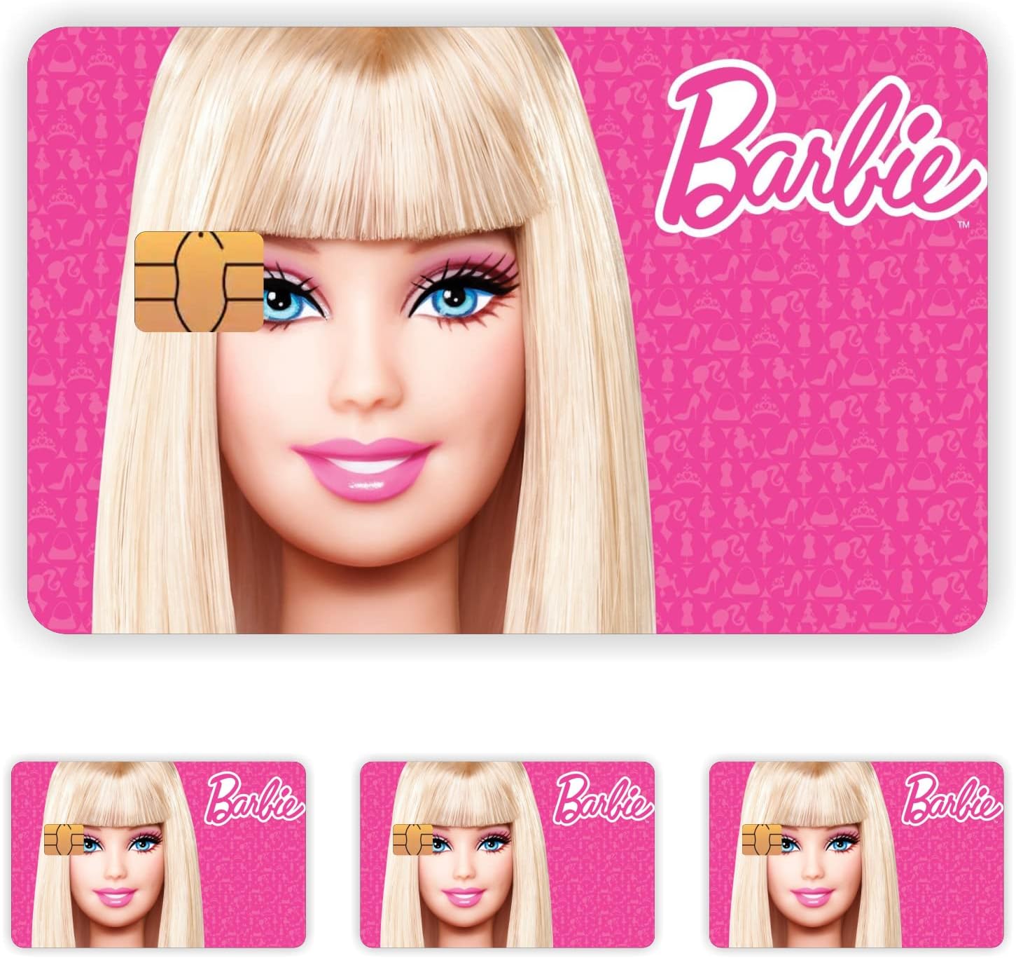 4 Adet Barbie Kart Kaplama Sticker Kart Etiketi