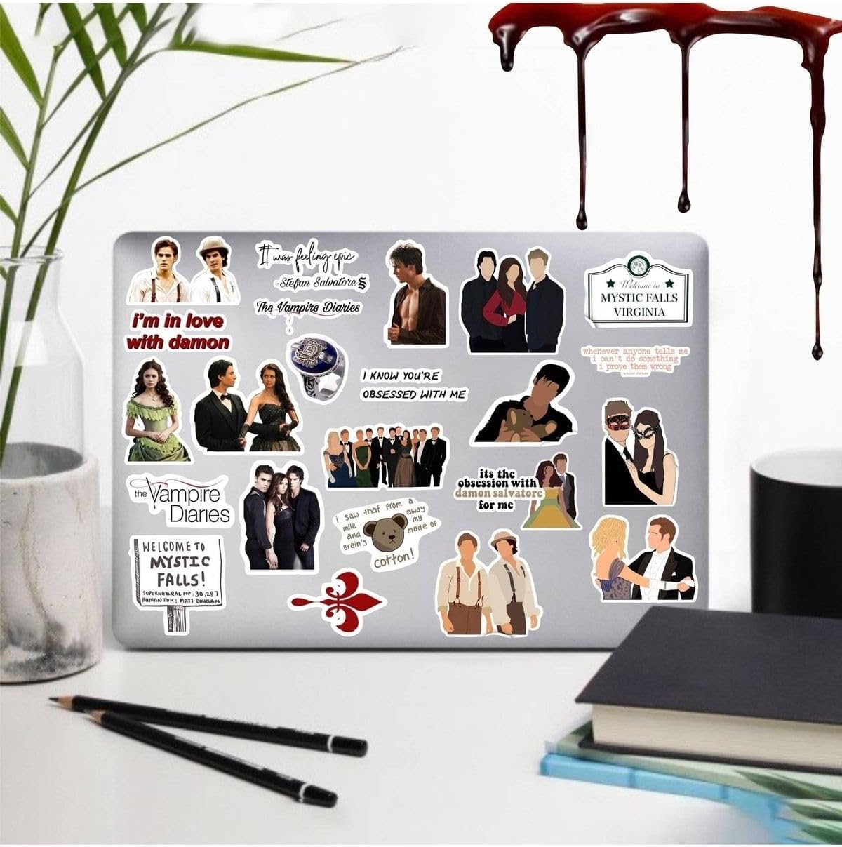 The Vampire Diaries Laptop Notebook Telefon Kılıfı Sticker Paketi