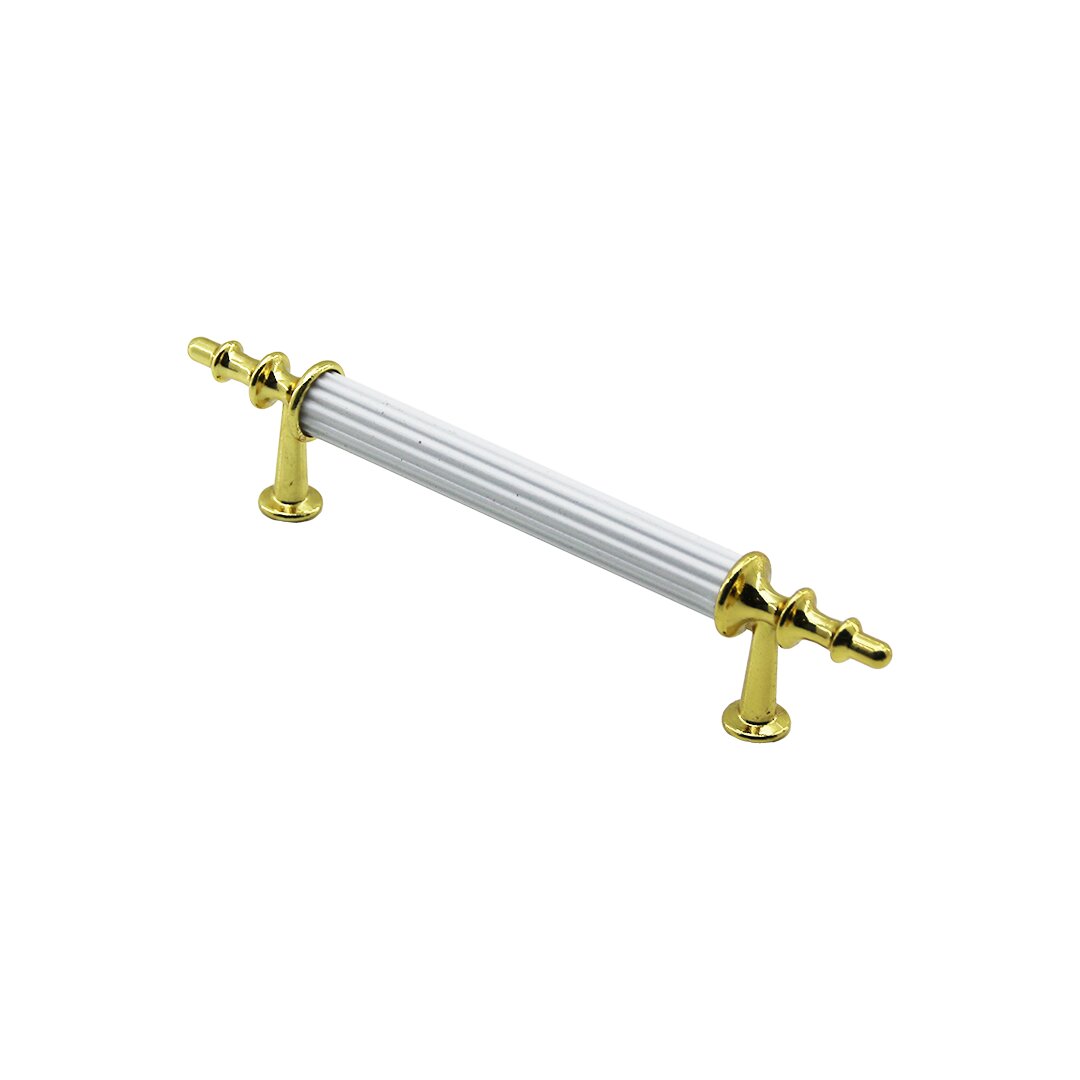 10 Adet Beyaz - Altın Boru Kulp 9.6CM