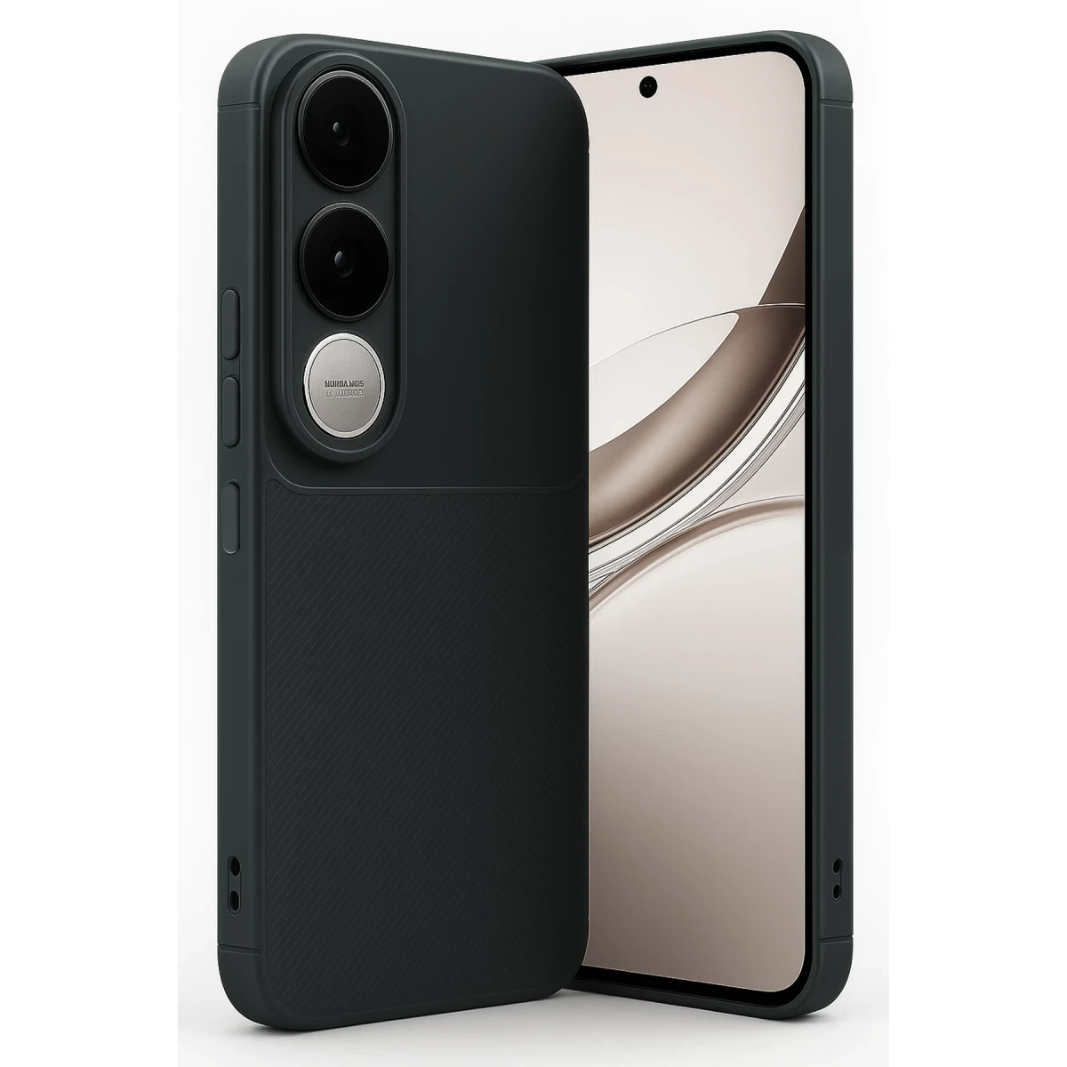 Vivo V50 Lite 4G Auto Focus Karbon Kapak - Siyah