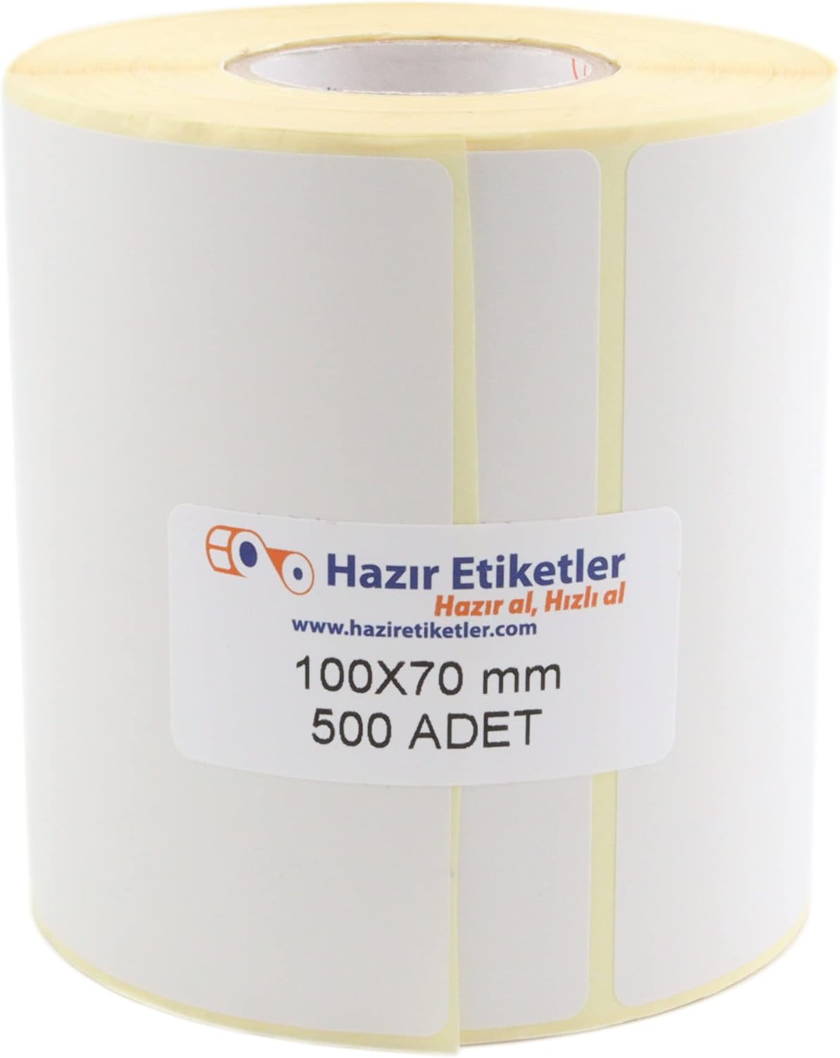 Kargo Etiketi Eko Termal Etiket 100mm x 70mm Ruloda 500 Adet 40mm Kuka Çapında Direk Termal Transfer Etiketi