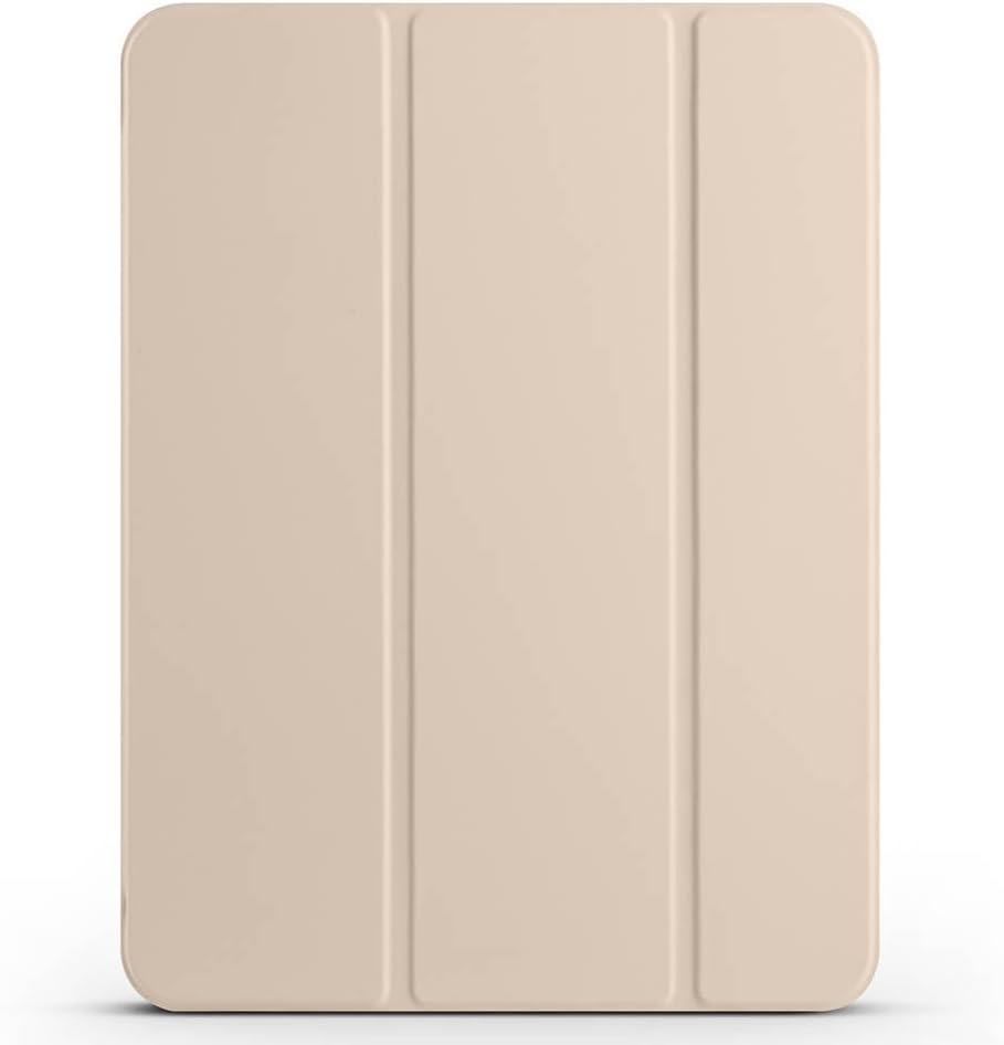 Apple iPad Tablet ile Uyumlu Tablet Kılıfı Smart Cover Uyku Modlu Standlı Arkası Sert Şeffaf Kapak (Gold, iPad Pro 11 2024)