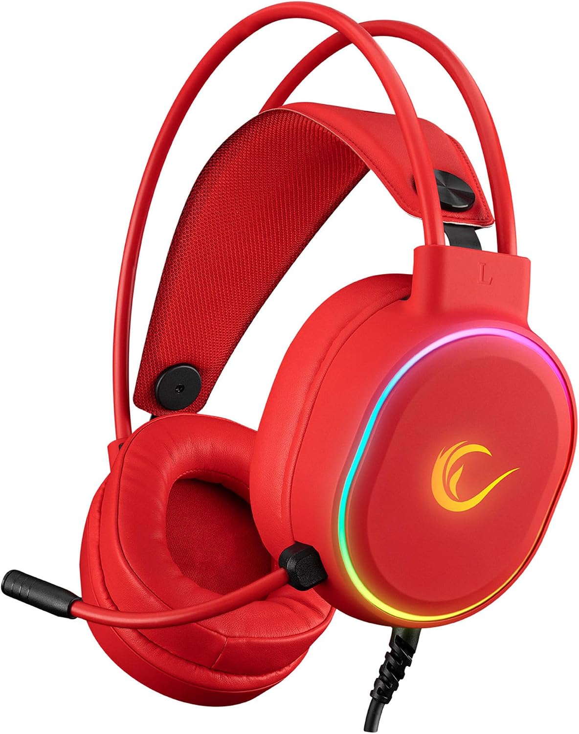 ROGUE Kırmızı USB RGB Ledli Gaming Oyuncu Mikrofonlu Kulaklık