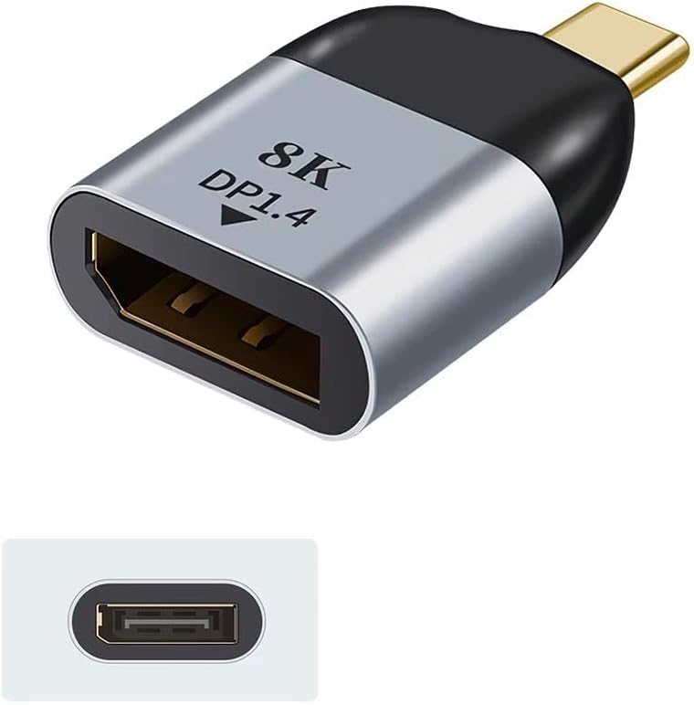 CR23 M-ac-Book Thunderbolt Uyumlu Type-C 3.1'den DisplayPort DP 1.4 8K 60Hz Çevirici Adaptör