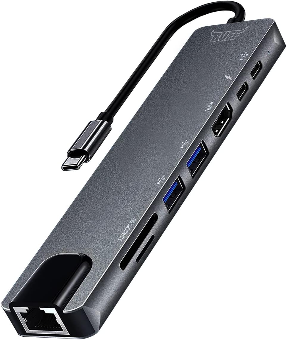 Type C USB 8 in 1 Hub Çoklayıcı Adaptör USB 3.0, HDMI, USB C, SD, Ethernet