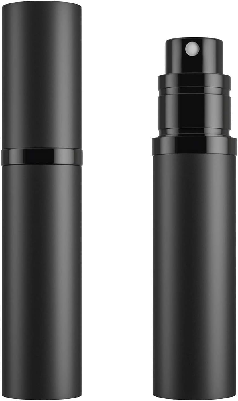 Taşınabilir Parfüm Atomizeri, 5ml İnce Sis Parfüm Dispanseri, Boş Parfüm Şişesi, Seyahat ve Dışarı Çıkma İçin Yeniden Doldurulabilir Taşınabilir Koku Pompası Kutusu (Siyah)