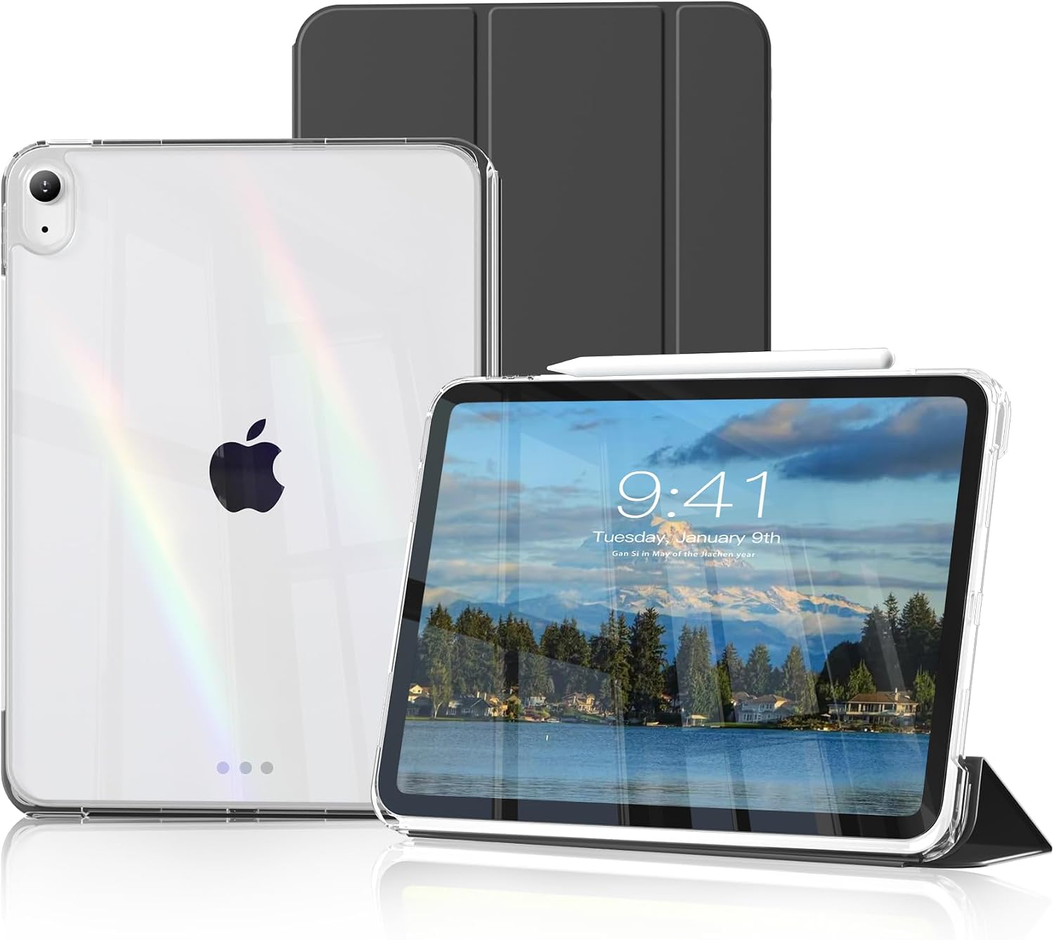 iPad Air 11 inç M4/M3/M2, Air 5th/4th Gen 10.9 inç için Şeffaf Kılıf