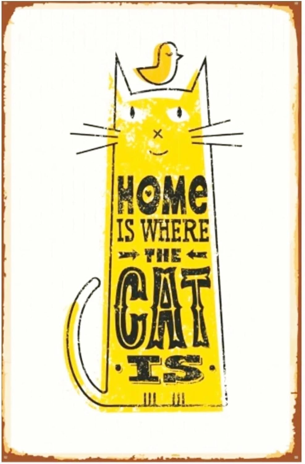Kuşe Kağıt Duvar Posteri Cat Is Retro Vintage Drtr0040