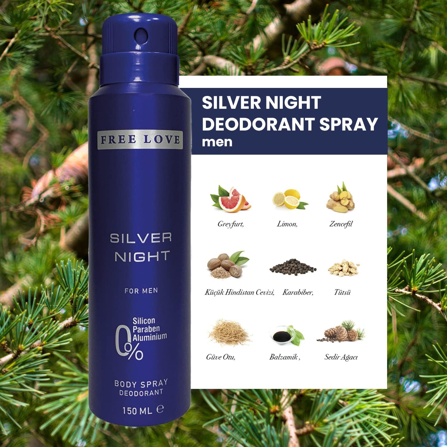 Silver Night Erkek Deodorant 150 ml