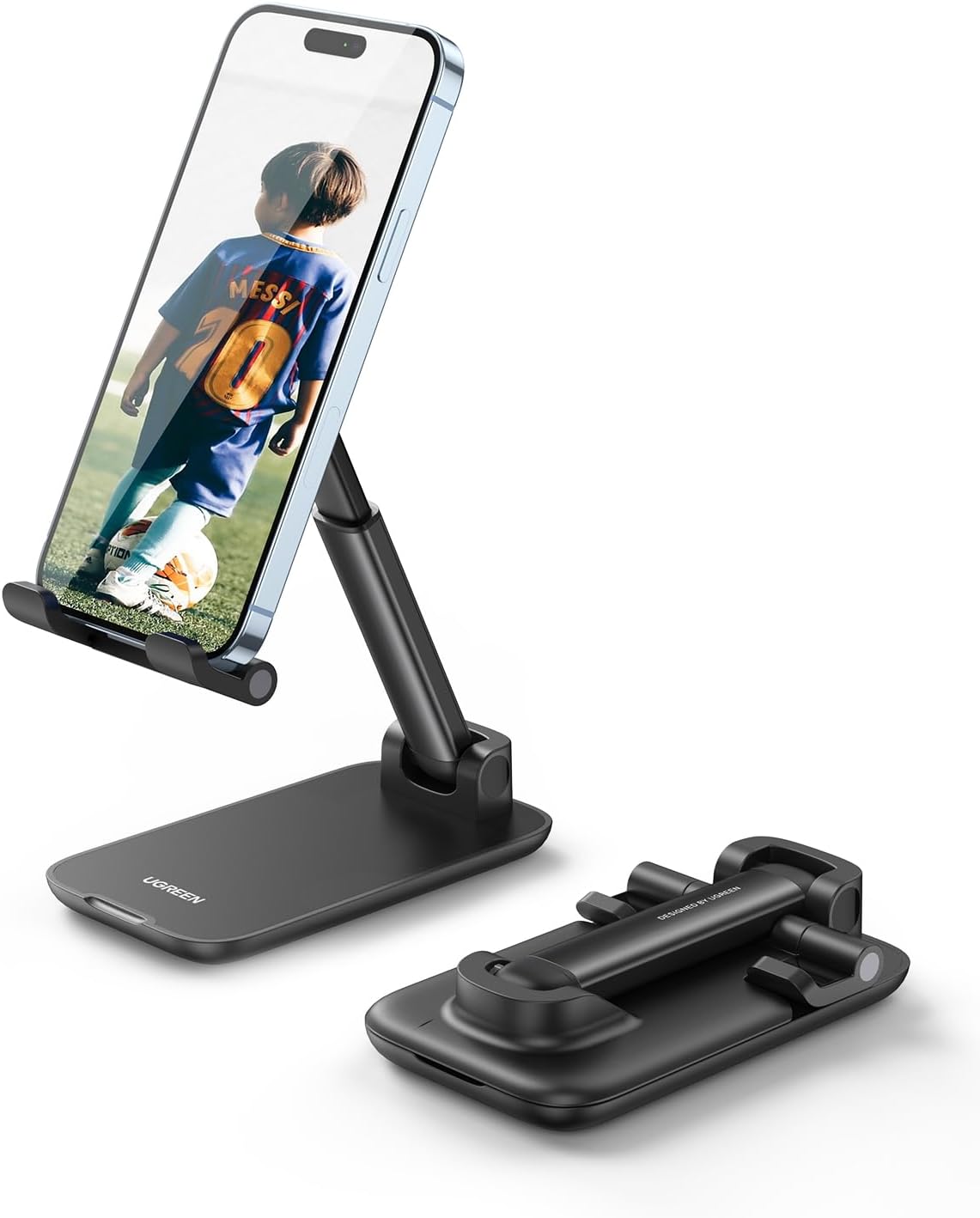 Katlanabilir Telefon Tutacağı iPhone ile Uyumlu Galaxy Redmi Huawei (Siyah)