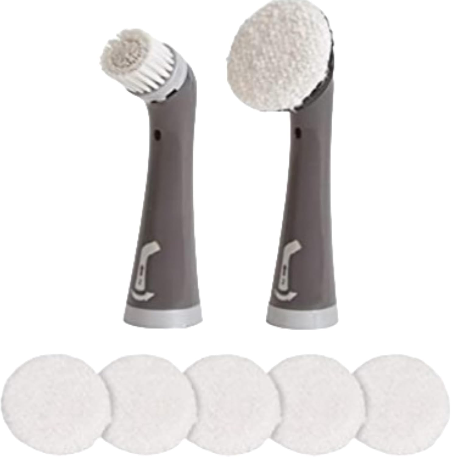 Reveal Power Scrubber takmak için, yumuşak kıllar ve 6 mikrofiber pedli cırt cırtlı başlık, kablosuz elektrikli pille çalışan ovma fırçası için