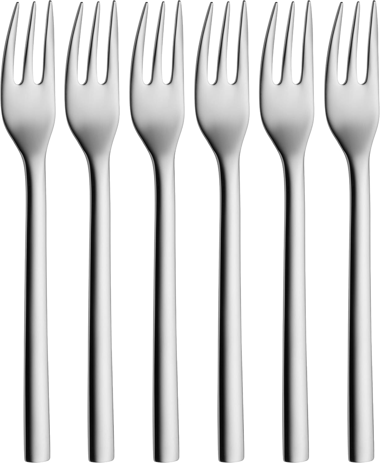 Nuova 6 Parça Pasta Çatalı Seti, 16 cm, Cromargan® Yüksek Kaliteli Parlak Paslanmaz Çelik, Parlak Yüzey, Bulaşık Makinesinde Yıkanabilir