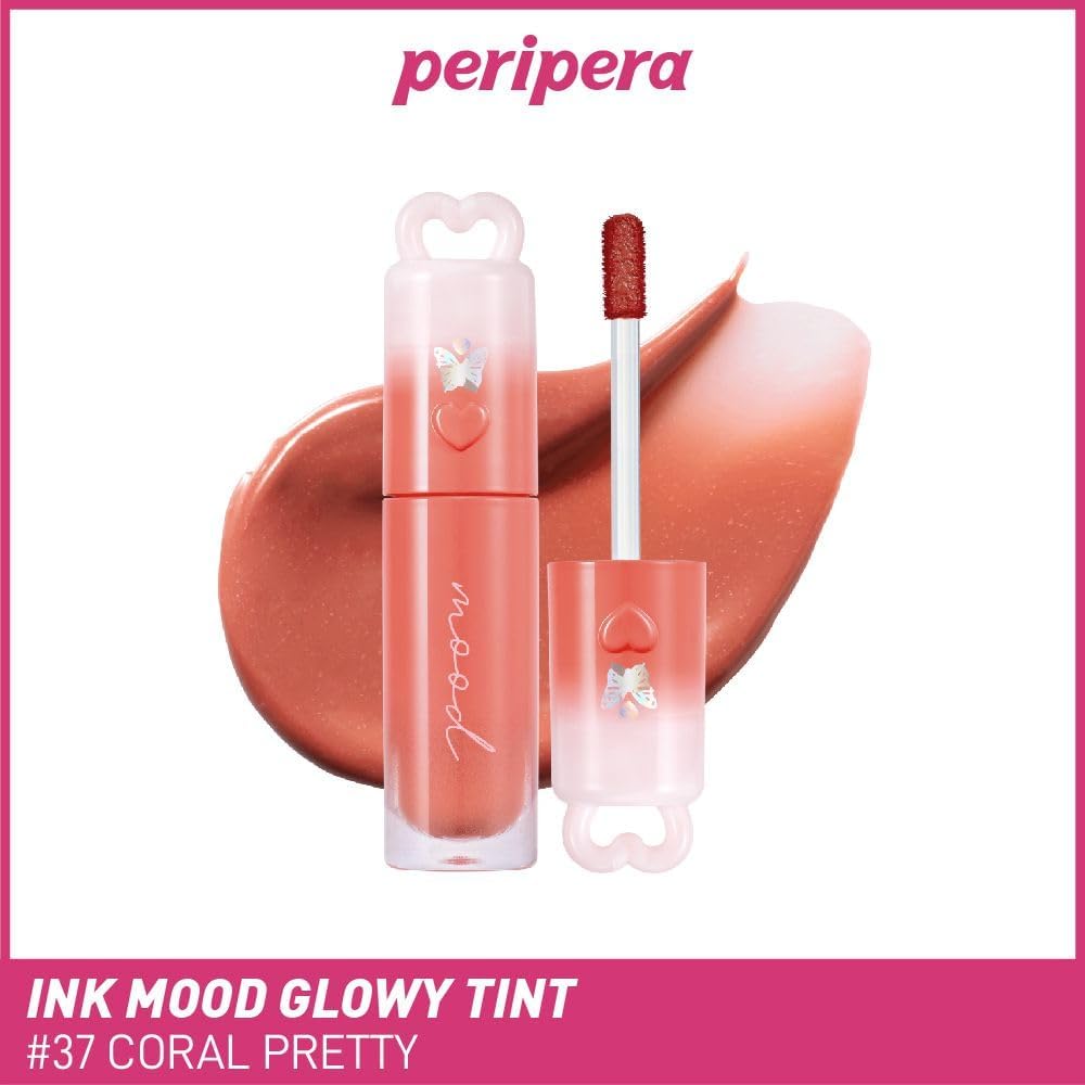 Kalıcı, Pigmentli, Işıltılı, Parlak Bitişli Tint Ink Mood Glowy Tint (37 Coral Pretty)