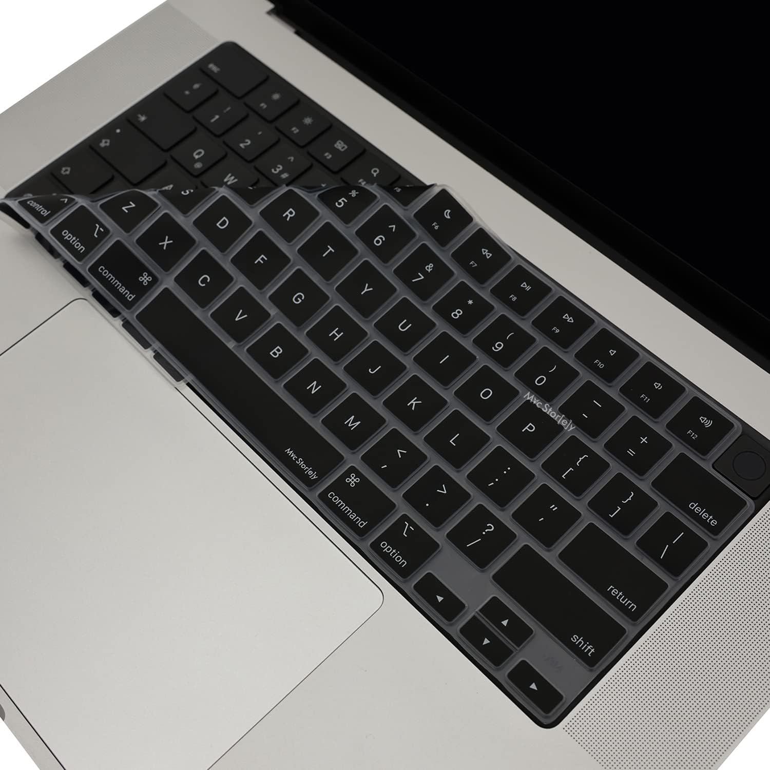 MacBook US İngilizce Klavye Koruyucu ANSI Amerikan Enter M1-M5 | A2681 A3113 A3240 A3449 A2941 A3241 A2442 A2779 A2992 A2485 A2991 | Keyboard Cover Touch ID Siyah