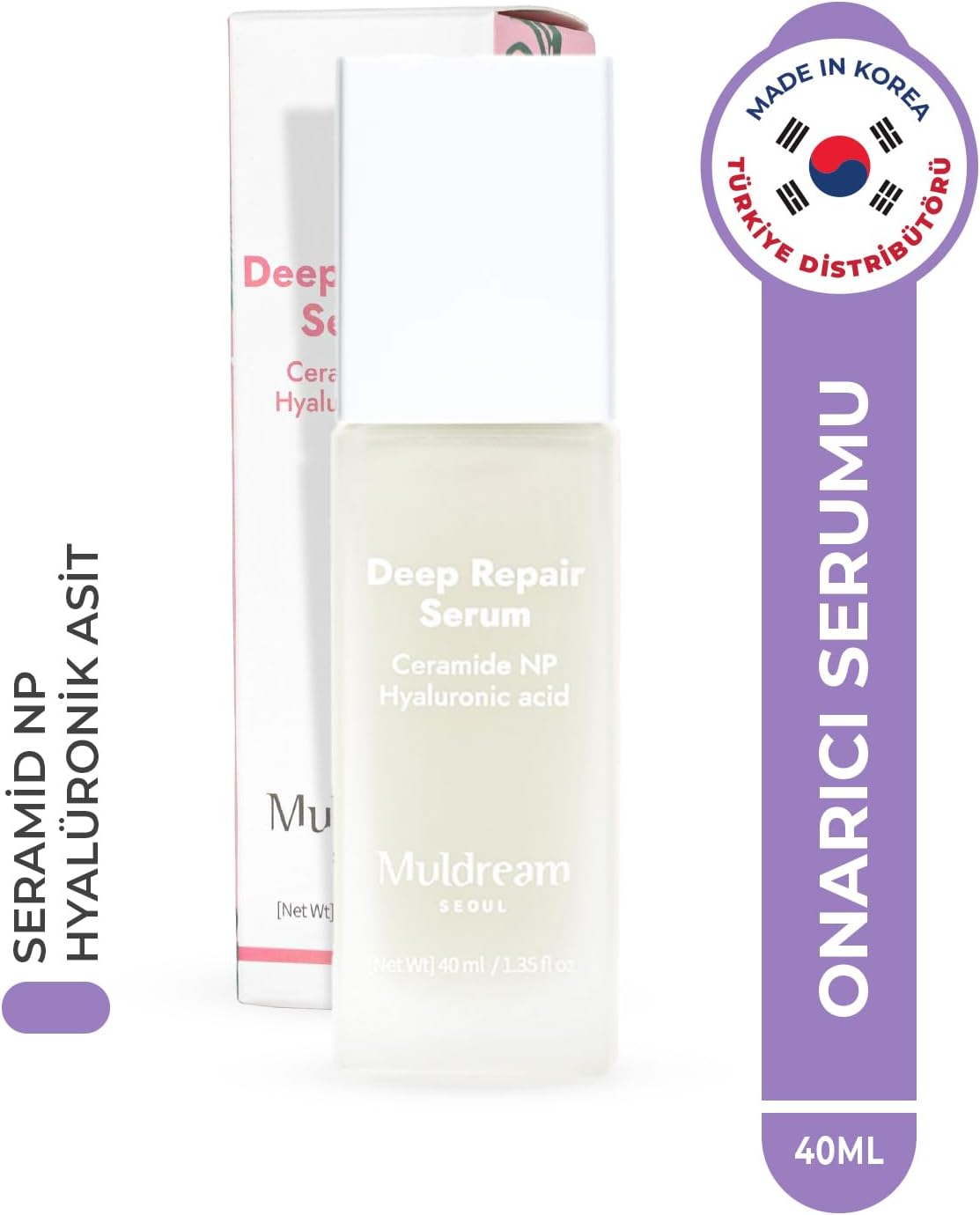 Deep Repair Serum Yoğun Onarıcı ve Nemlendirici Ceramide NP Hyaluronic Acid Serum Kore 40ml