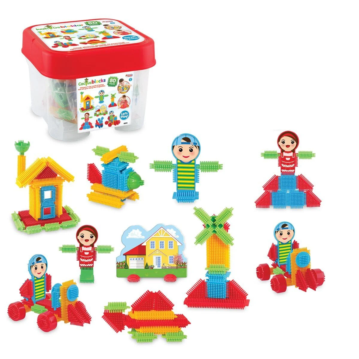 03316 Kaktüs Bloklar Koca 80PCS