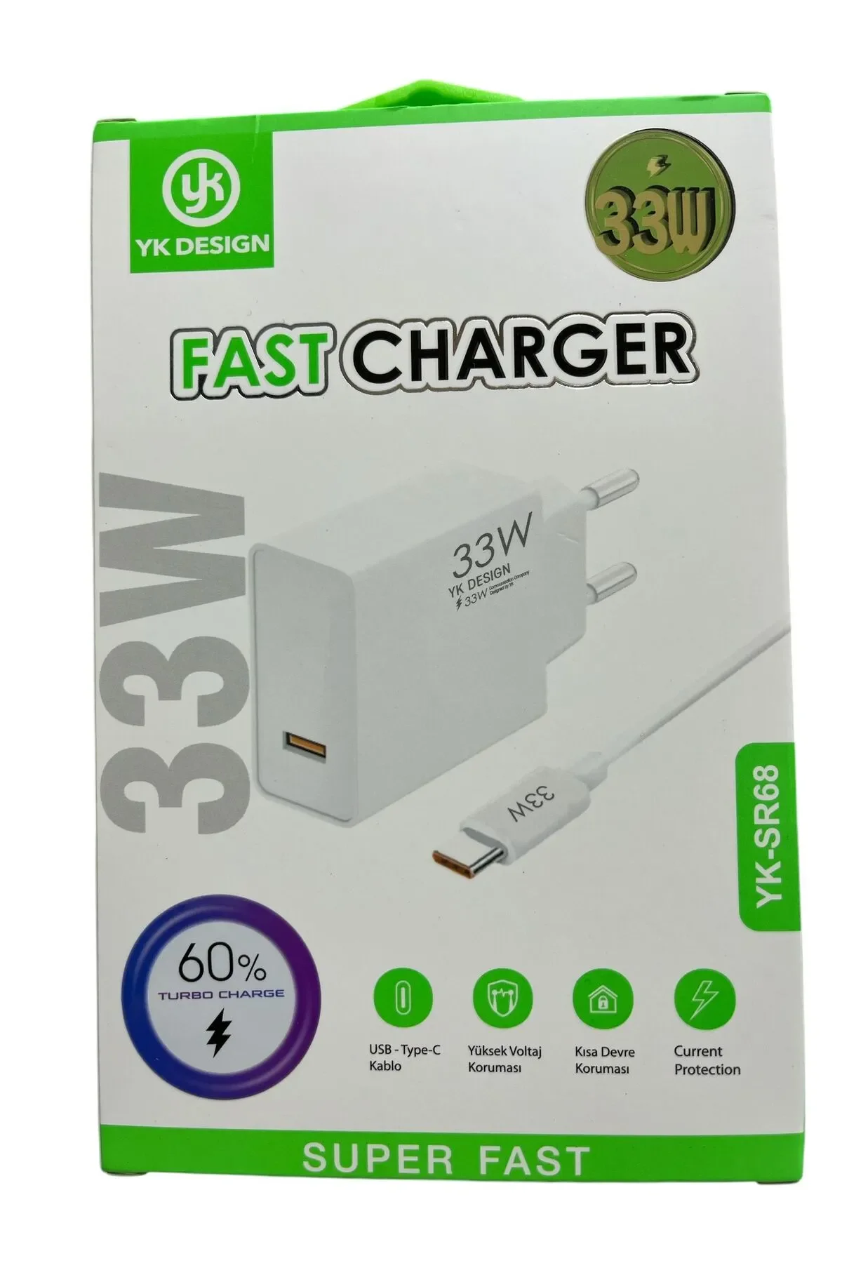 Usb Type-c 33W Şarj Aleti YK-SR68