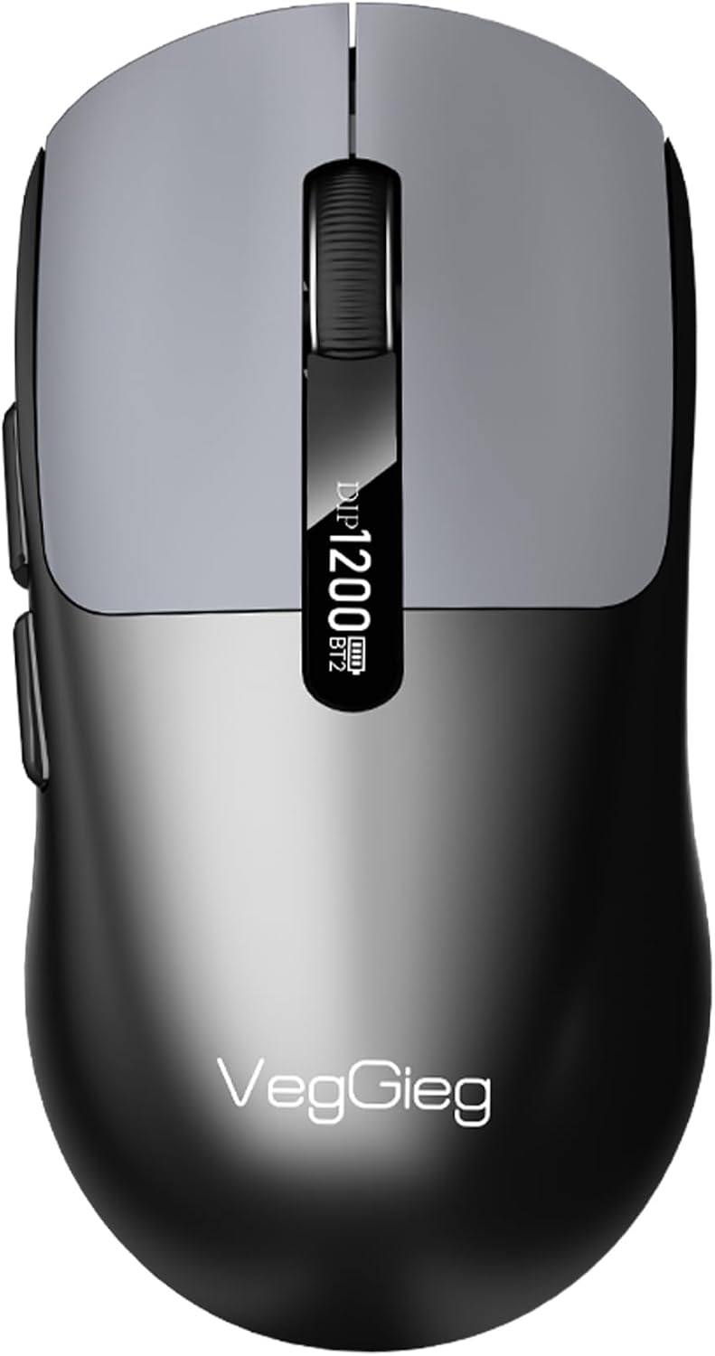 G900 Dual-Mode Bluetooth 5.3 ve 2.4GHz 3600DPI Ekranlı Şarjlı Optik Kablosuz Mouse Siyah