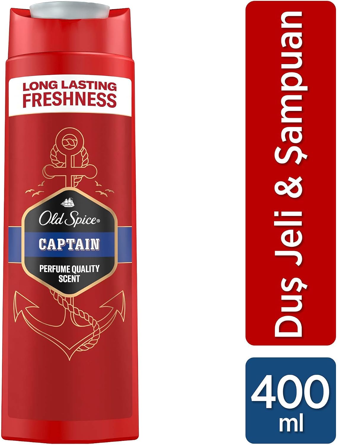 Captain Erkekler İçin Duş Jeli ve Şampuan 400 ml