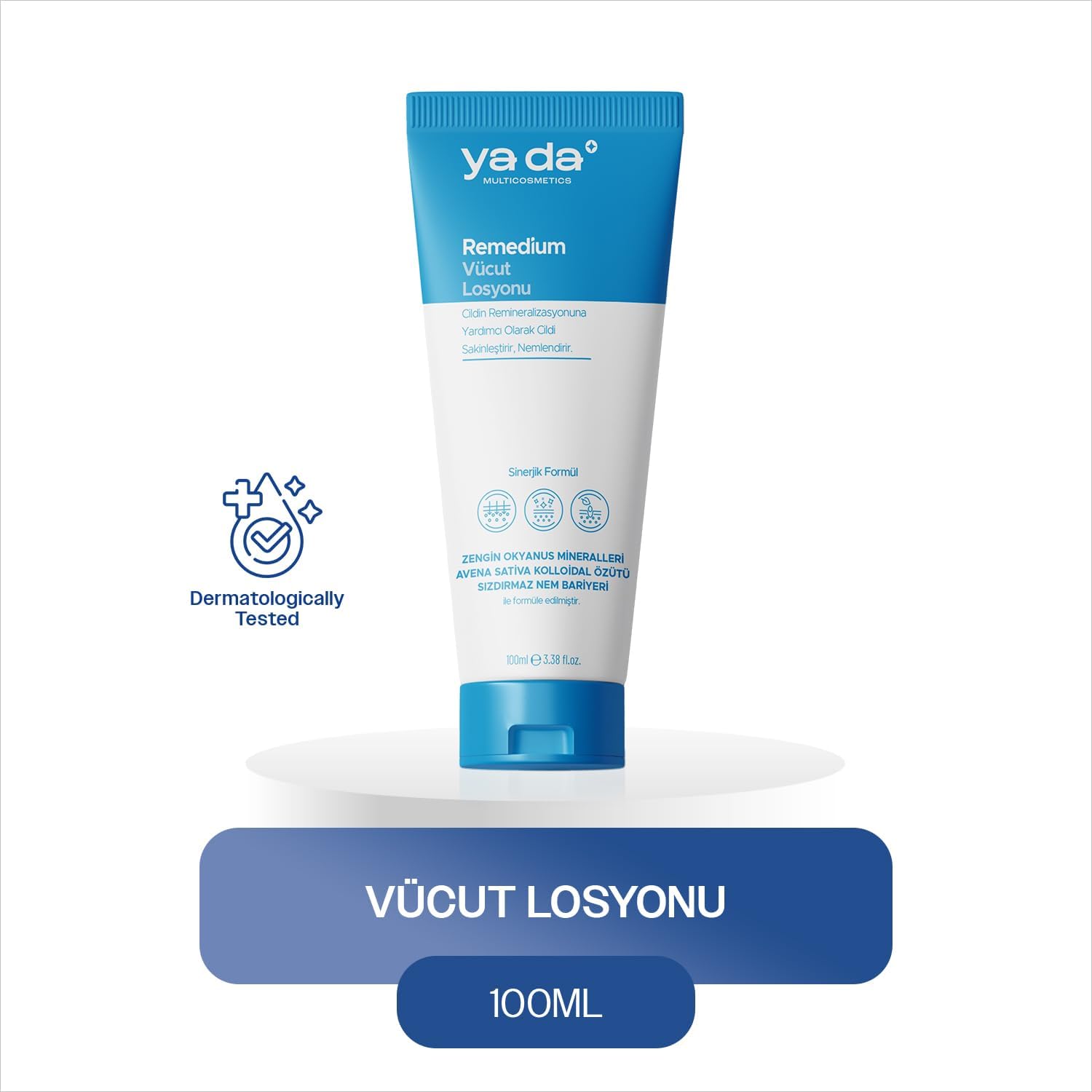 Remedium Vücut Losyonu, Hassas Ciltler için Nemlendirici ve Besleyici, 100ml