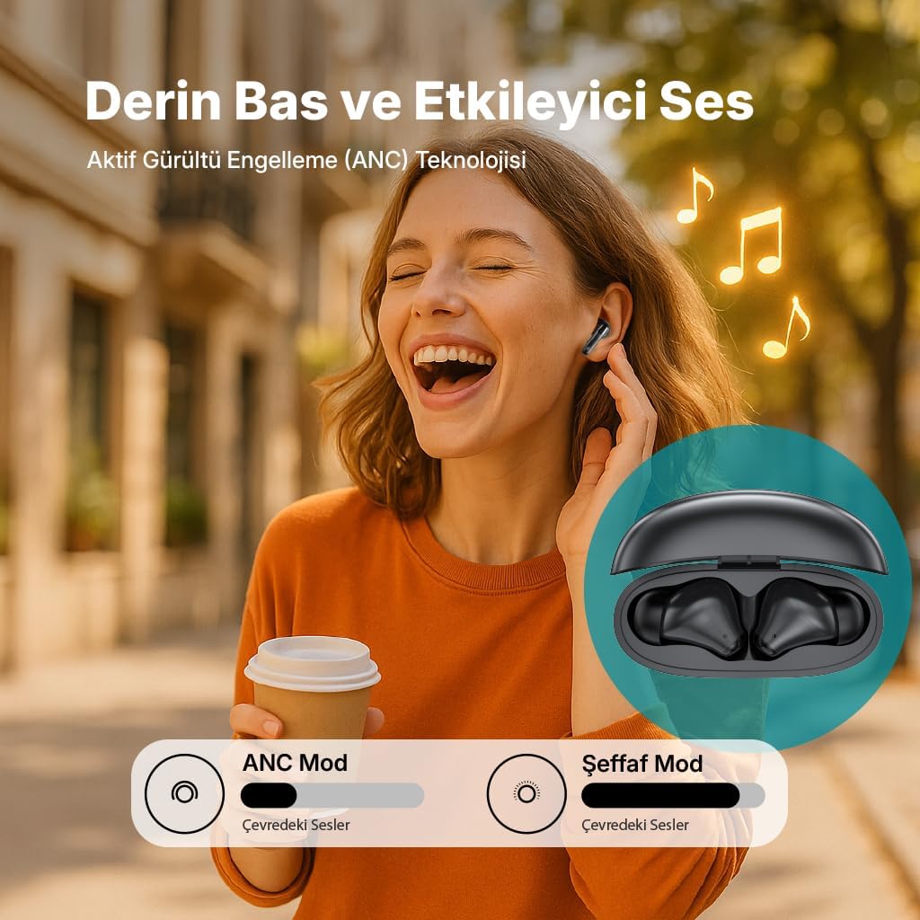 AirBeat Pro Gerçek Kablosuz TWS Bluetooth Kulaklık-2KM167 (Siyah)