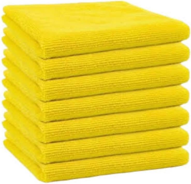 Premium Mikrofiber Temizlik Bezi, Sarı Renk, Makinede Yıkanabilir, Güçlü Toz Alma Özellikli, 20'li Paket