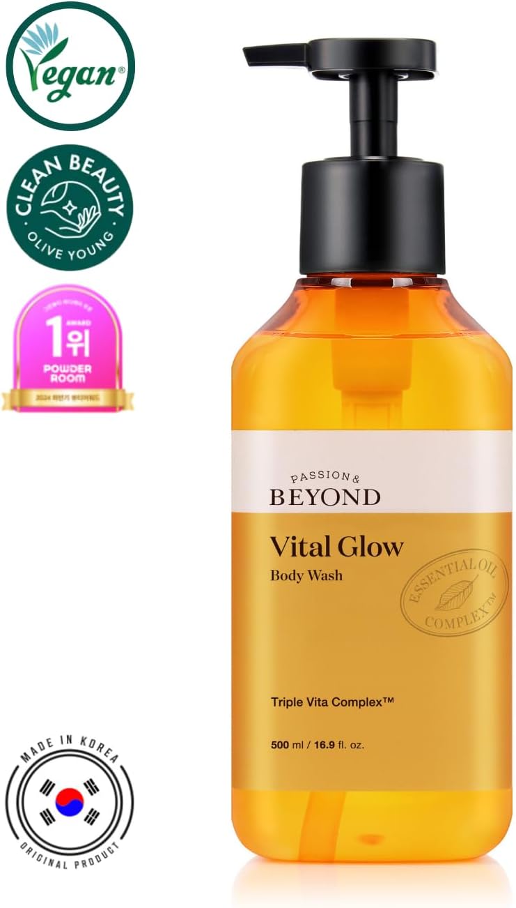 Vital Glow Body Wash Vitamin C E B12 Nemlendirici Duş Jeli 500 ml Cildinizi Derinlemesine Temizleyerek Ferahlatır