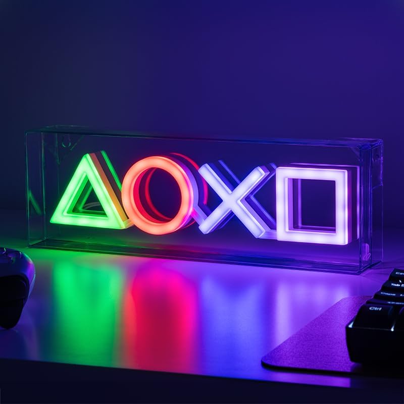 Playstation LED neon ışık, serbest veya duvara monte edilebilir, oyuncular için oyun odası aksesuarı ve dekorasyon