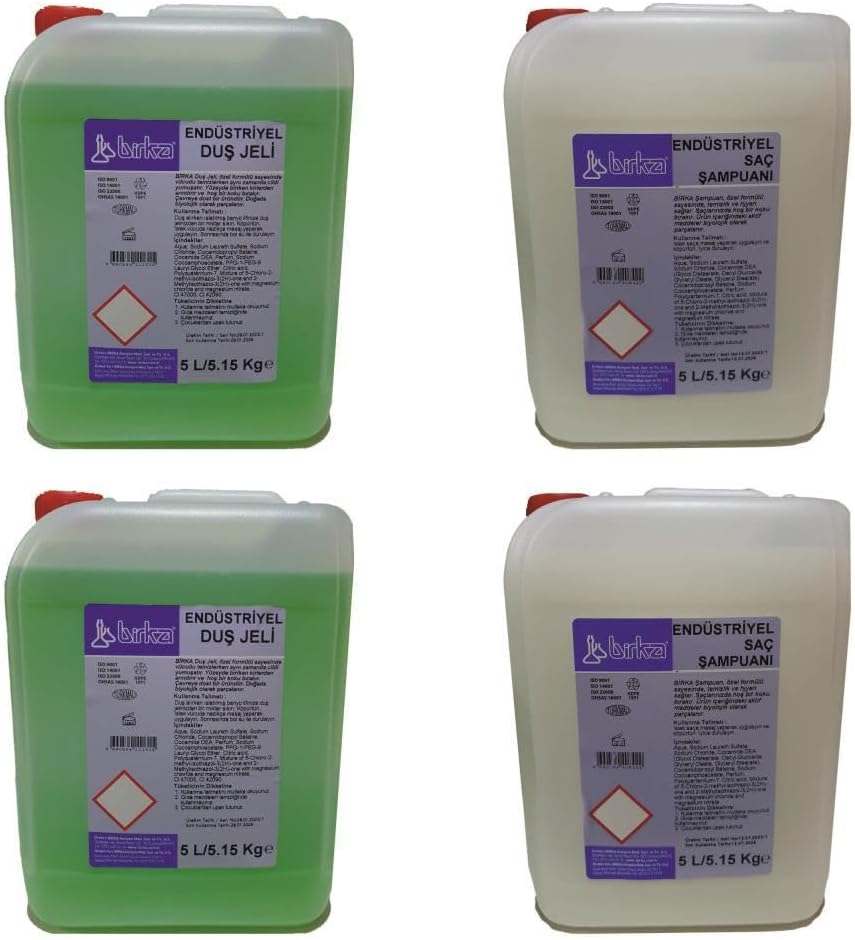 Ekonomik Otel Tipi Duş Jeli ve Şampuanı Toplam 20 Litre