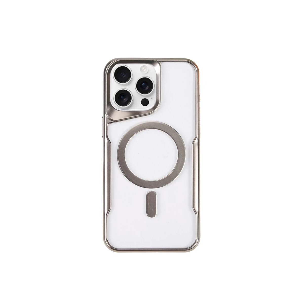 Apple iPhone 11 Pro Max Kılıf Boyi Magsafe Silikon Kapak - Gümüş