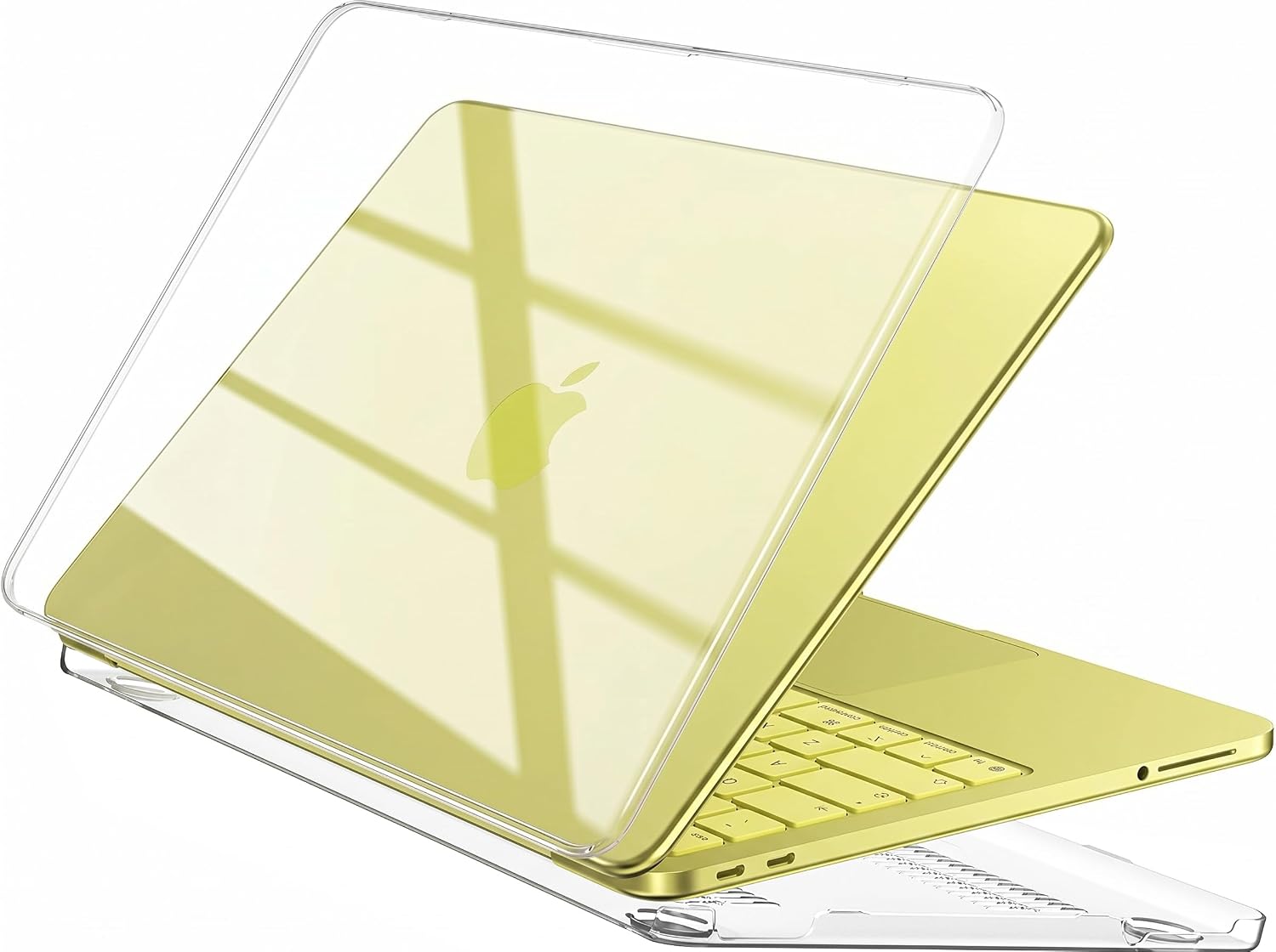 MacBook NEO 13 inç ile Uyumlu Ultra Şeffaf Alt Üst Takım Sert Kılıf - Kusursuz Kalıp ve Mükemmel Koruma - Ekstra Parlaklık Kazandıran Kristal Şeffaflığında Sert Polikarbonat Materyal