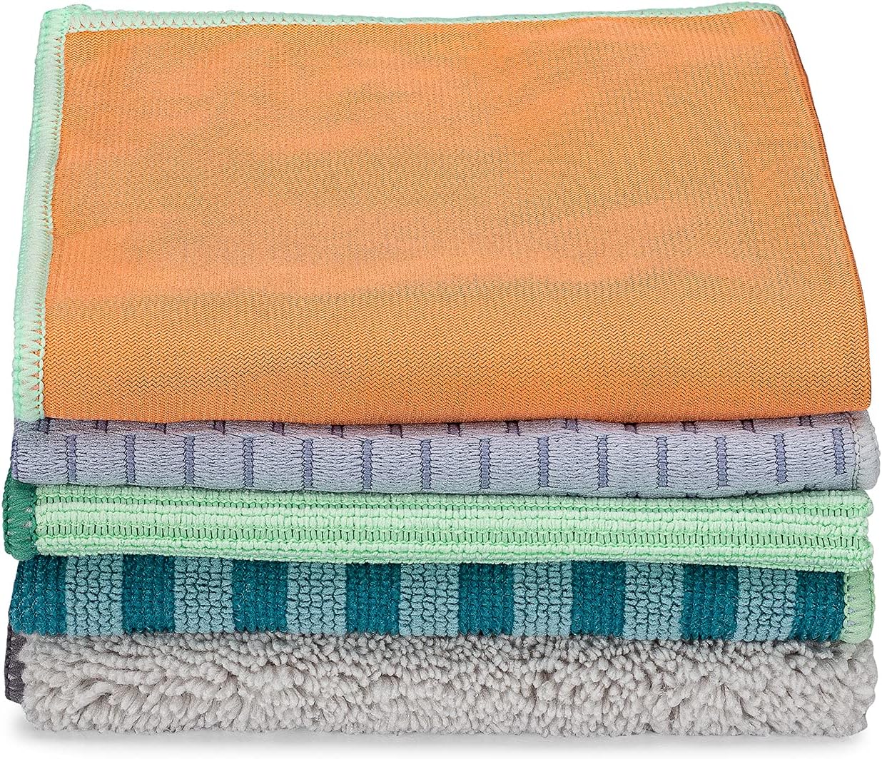 Renew Collection çok fonksiyonlu geri dönüştürülmüş mikrofiber bez, 5 adet, çok renkli