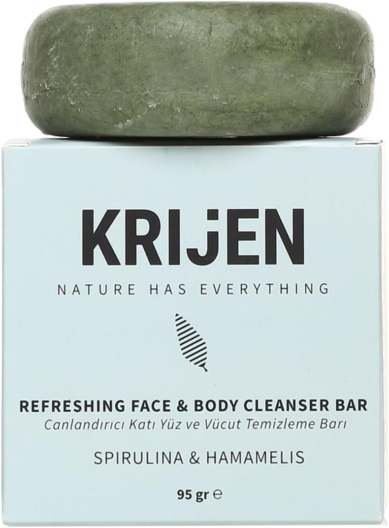 Canlandırıcı Etkili Spirulina & Hamamelis Yüz Ve Vücut Temizleme Barı 95 Gr
