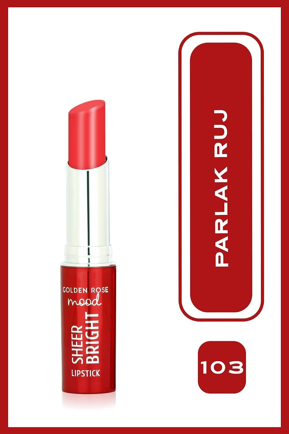 Mood Sheer Bright Lipstick No:103 Coral Red - Parlak Ruj