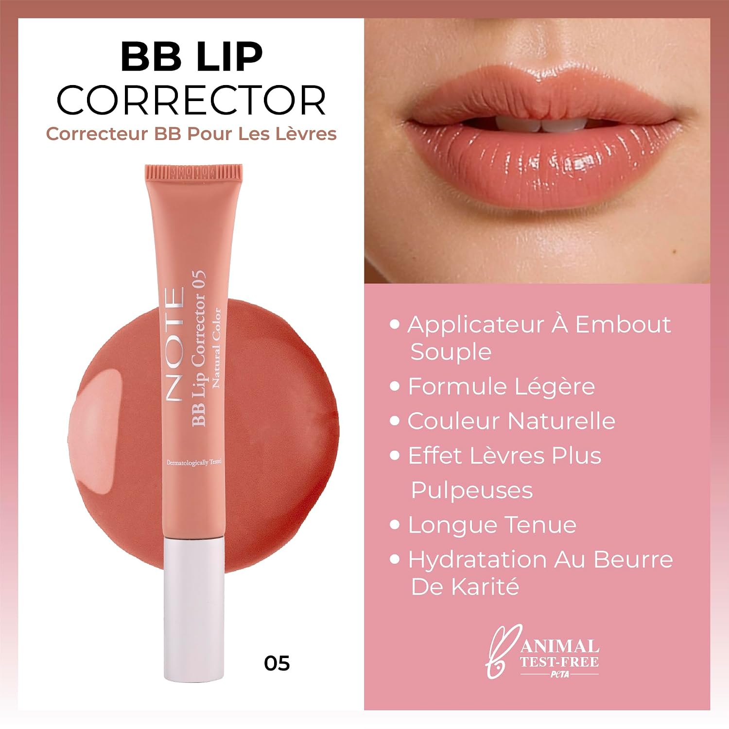Cosmetics BB Lip Corrector 05 Renk Eşitleyici Dudak Parlatıcısı, Nude