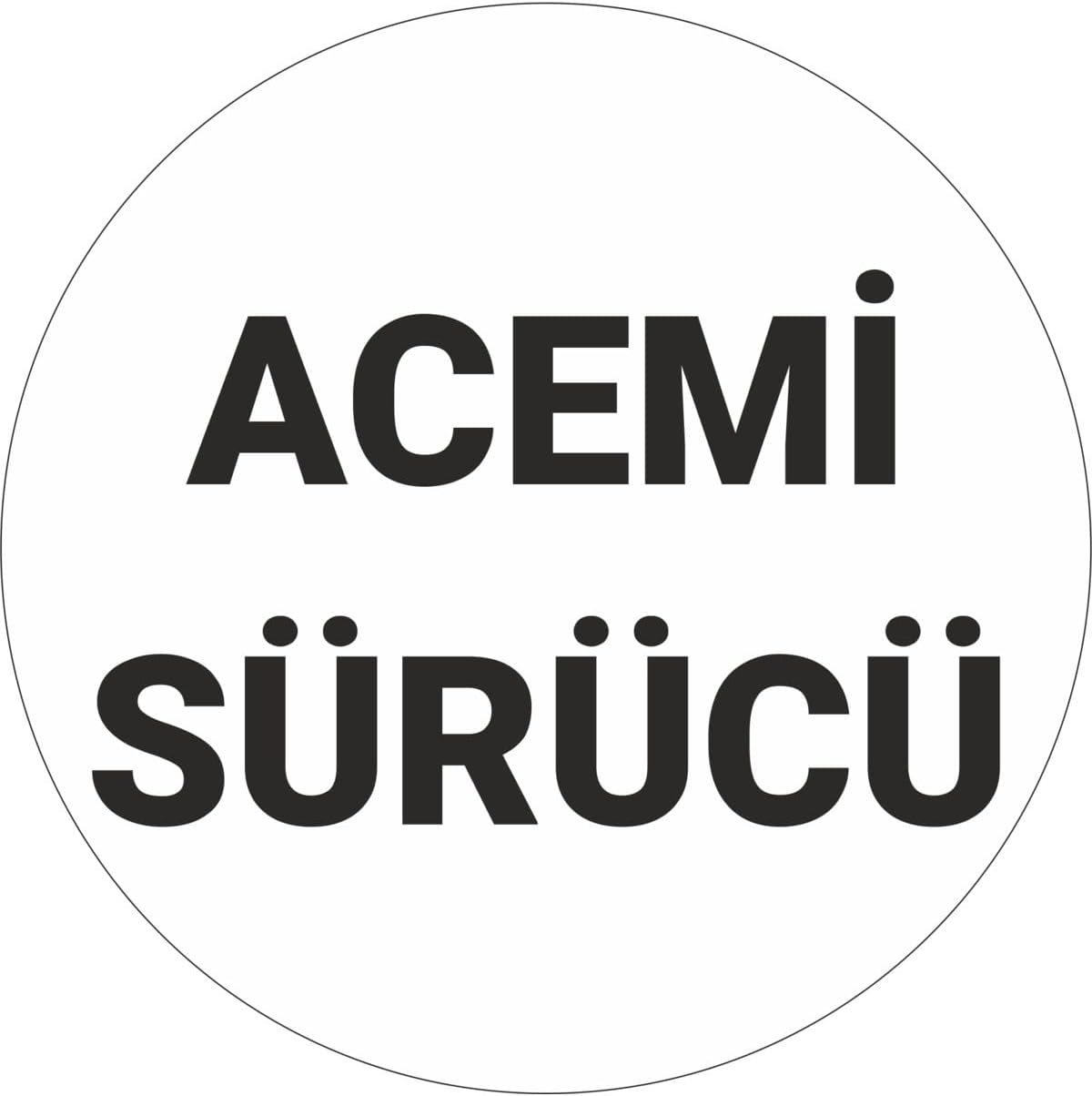 Parti Tasarla Acemi Sürücü Araba Etiketi 15 cm Beyaz