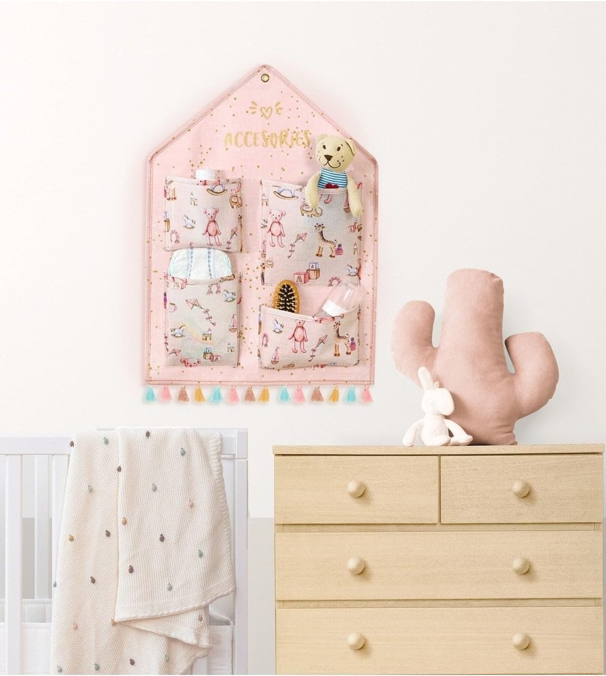 Baby Duvar Düzenleyici Organizer Pembe 104225