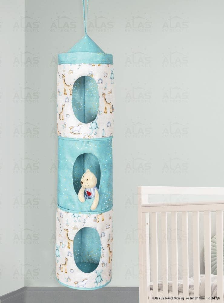 Baby 3 Gözlü Askılı Cepli Düzenleyici (Mavi)