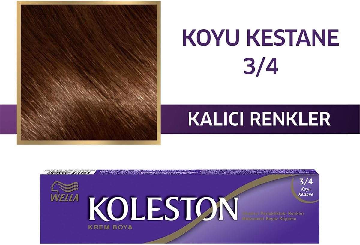 Koleston Single Tüp Saç Boyası 3/4 Koyu Kestane