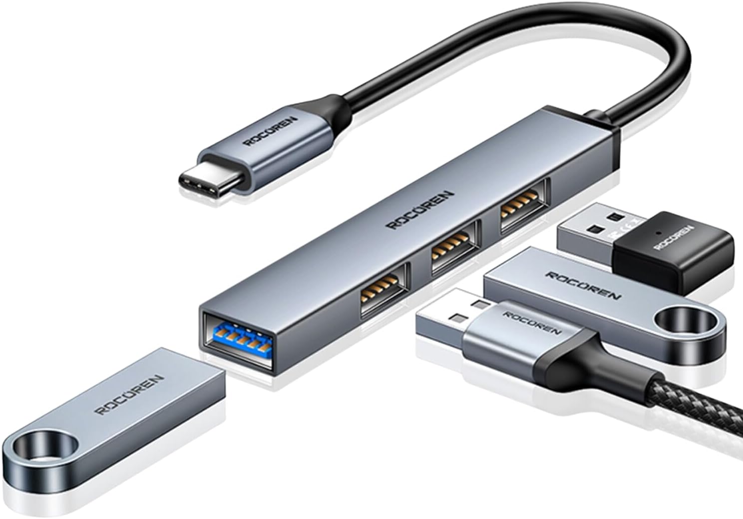 Type-C 5Gbps 4 Portlu USB-A 3.0 Çoklayıcı Dönüştürücü Hub