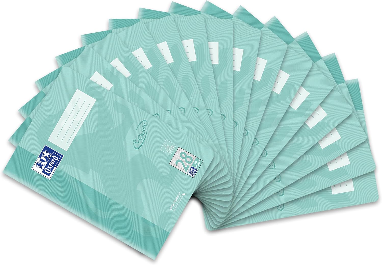 Okul defteri A4 Touch, 16 yaprak, çizgi stili 28, kareli, pastel yeşil, 15 adet