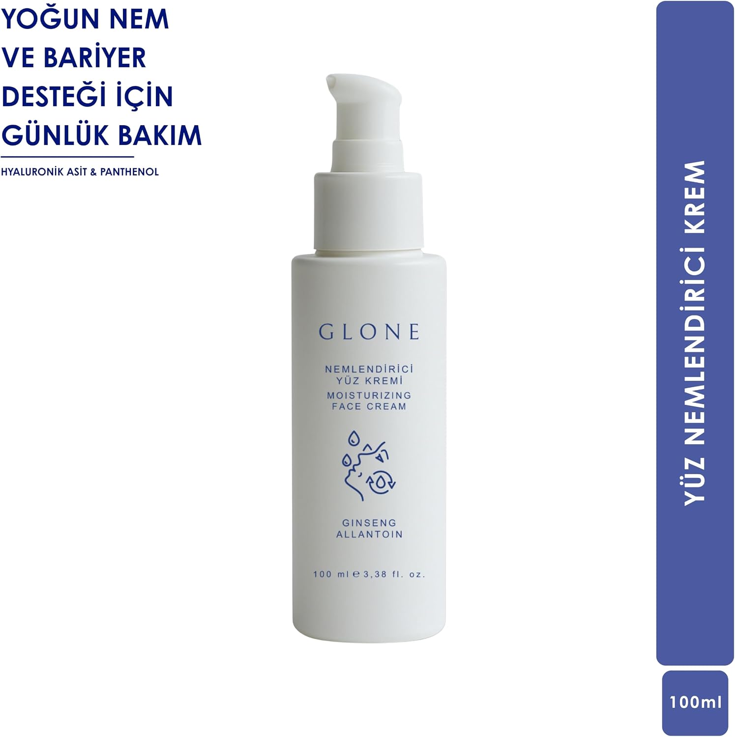 Canlandırıcı Yüz Nemlendiricisi - Onarıcı ve Işıltı Veren Günlük Bakım, Ginseng & Kolajen, Tüm Cilt Tipleri İçin, 100 ml
