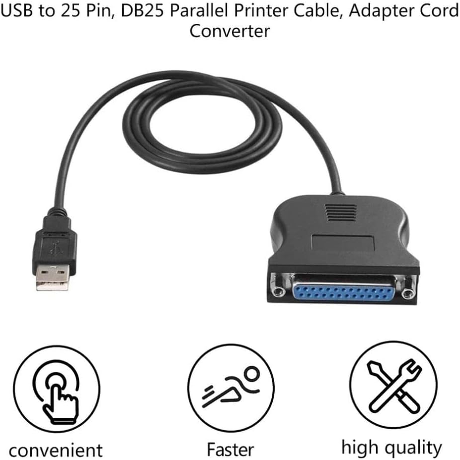 4562 USB Lpt Paralel Yazıcı Printer Çevirici Dönüştürücü Adaptör Kablosu