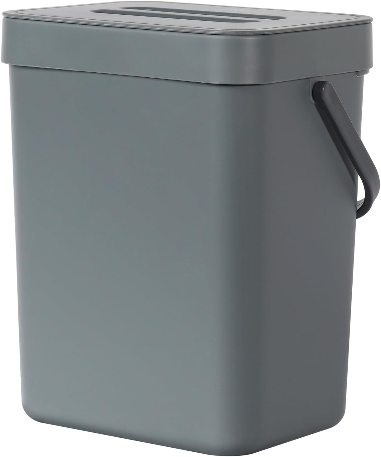 Pure Mini Duvara Monte Kapaklı Mutfak Çöp Kovası, Yiyecek Atıkları Caddesi, 1,32 Gall / 5 L (Gri)